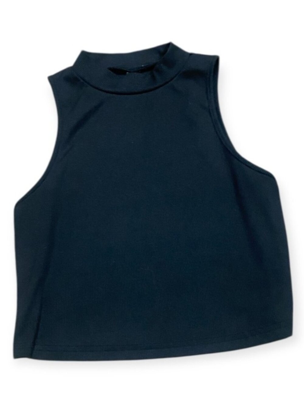 Black Sleeveless Crop Top